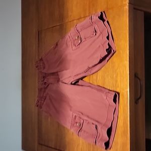 Red Cargo Shorts